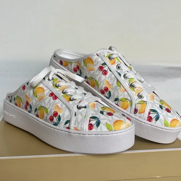 Michael Kors POPPY SLIDE SNEAKERS 
FRUIT PAINT MK SIG SM
49T4POFP1Q Platforms - Picture 4 of 16